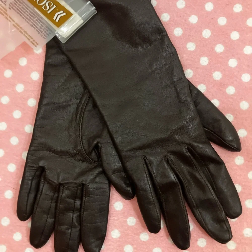Isotoner Leather Gloves M